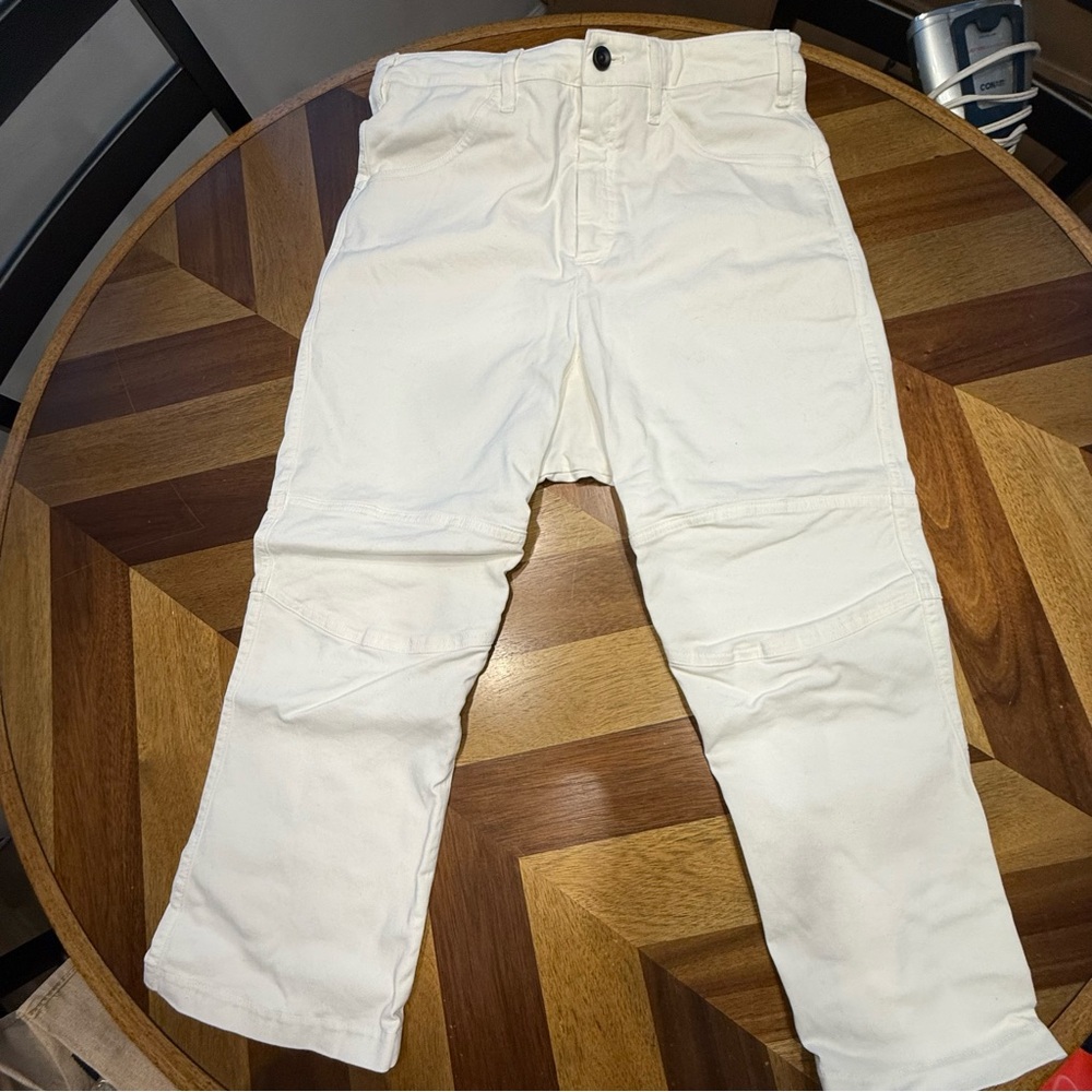Nostrasantissima drop crotch Men's cream Casual jeans streetwear made in Italy